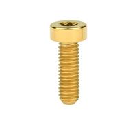 Titanium Bolt M5x15mm T25 Torx Head for Bicycle Handlebar Derailleur Lever Fixing Lag Screw, Gold, M5,15mm