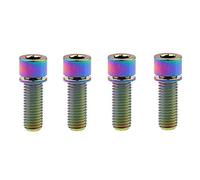 Titanium Bolt M7x20mm M7x25mm Cap Head Allen Screws with Washer for Bike Parts Pack of 4(Rainbow,M7x20mm)