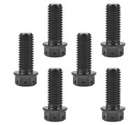 Titanium Bolts Flanged Hex Head Bolt M6/M8/M10/x10-90mm Screws for Motorcycle Car Pack of 6(Black,M10x35mm Pitch 1.25)