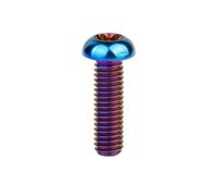 Titanium Bolts M6x 10 15 20 25 30 35mm T30 Torx Head Torx Screws, Burn Blue, M6,20mm