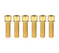 Titanium Bolts Set - 6 Pieces M7/M8 x 20/25mm with Washers for Bicycle Stem and Motor Bike