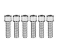 Titanium Bolts Set - 6 Pieces M7/M8 x 20/25mm with Washers for Bicycle Stem and Motor Bike