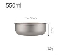 Titanium Camping Bowl Stackable Outdoor Plate for Hiking | Picnic Lightweight Dish Backpacking Gear for trail Cooking Set Picnic Essentials Titanium