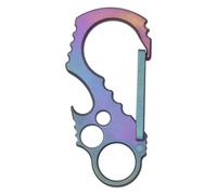 Titanium Carabiner Keychain - Portable Car Key Hook 2 in 1 Clip with Bottle Opener for Camping, Hiking and Fishing | Durable Keychain for Men, Anti-lost Design