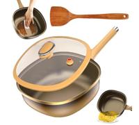 Titanium Ceramic Pan, 12in Titanium-Alloy Non Stick Pot For Cooking Non Stick With Lid, Frying Pan With Stay-Cool Handles - Alloy Lightweight Cookware, Sartén De Titanio Antiadherente(Without Steamer)