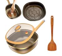 Titanium Ceramic Pan, 12in Titanium-Alloy Non Stick Pot For Cooking Non Stick With Lid, Frying Pan With Stay-Cool Handles - Alloy Lightweight Cookware, Sartén De Titanio Antiadherente(With Steamer)