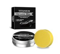 Titanium Ceramic Wax Car Care Paste Wax with Carnauba Wax, High Gloss Finish, Long Lasting Protection, Includes Application Sponge (1 Piece)