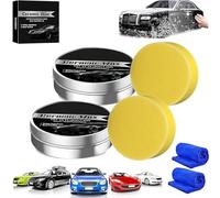 Titanium Ceramic Wax Cream, Titanium Ceramic Wax, Strong Protection Car Coating Polishing Waxs, Scratch Remover for Vehicles, High-Gloss Ceramics Waxs for Automobiles Vehicles Polishing (2pcs)
