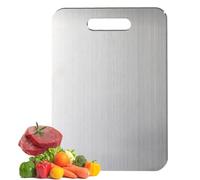 Titanium Chopping Board 34 x 23 cm, Titanium Cutting Board, 304 Stainless Steel, Double-Sided for Meat, Fruit and Vegetables