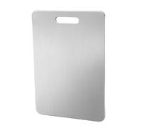 Titanium Chopping Board, Compact Size 25 x 15 cm, Small mini Chopping Board with Non-Slip Base, Mini Choppings Board for Kitchen, Stainless Steel Cutting Board