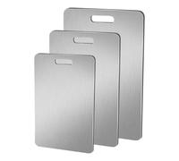 Titanium Chopping Board | Pure Titanium Cutting Boards for Kitchen | Double Sided Titaniums Cut Boards for Kitchen for Vegetables and Meat, Easy to Clean, Katuchef Cutting Board