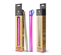 Titanium Chopstick, Super Strong Pair of Chopsticks, (Ti) Titanium Chopsticks Ultra Lightweight Comes with Aluminium Case (Pink)