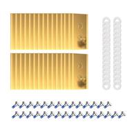 Titanium Coated Blades for Mammotion Luba Yuka Series Robotic Lawnmowers, Heavy Duty Replacement Cutters with Washers and Screws, Durable Garden Mowing Accessory (gold30pcs)