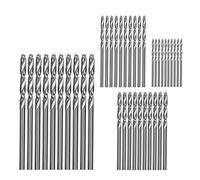 Titanium Coated Drill Bit Set High Speed Steel Tool 40Pcs for Precision Drilling 1mm 15mm 2mm 25mm 3mm Home Improvement 40PCS (Silver, One Size)