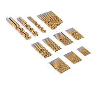 Titanium Coated HSS Drill Bit Set, 99pc Drill Bits Steel High Speed Twist Drill Bit Set 1.5mm - 10mm for Wood Plastic and Aluminum