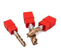 Titanium Coated HSS Metric Thread Machine Taps, Flat End Mill Carbide 4 Flute R0.1 AlTiN Coated For Metal 1-12mm 1pc Or 5pcs D1D12(1.5x4dx50l,5pcs)