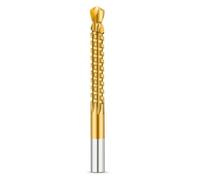 Titanium-Coated HSS Serrated Side-Cut Drill Bits for Grooving - 3mm to 8mm Set (6-Piece), Spiral Flute, Fits Standard Electric & Bench Drills 8 mm