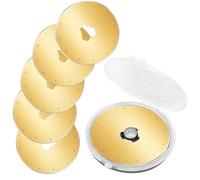 Titanium Coated Rotary Cutter Blades 60mm, 5 Pack Replacement Blades for Fabric, Sharp and Durable Rotary Cutting Blades for Quilting, Scrapbooking, Sewing, Arts & Crafts (5pack 60mm)