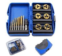 Titanium Coated Tap and Hex Die Set 13pc Metric M3 to M10 Us Pro