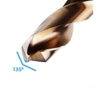 Titanium Coating for HSS Drill Bit Set Straight Handle Drilling for Metal Plastic(13PCS)