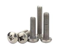 Titanium Cross Drive Plow Bolts M1 M1.4 M1.6 M2 M2.5 M3 M4 M5 M6 Pan Head Machine Screws Metric Lightweight Fasteners Hardware Assortment (10,M1.4 x 2mm)