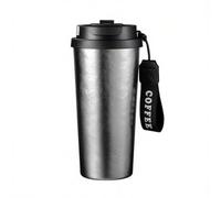 Titanium Cup Titanium Mug Double-Walled Ultralight Titanium Coffee Mug, Vacuum-Insulated Titanium Water Bottle Suitable for Backpacks, Travel, Camping, cafes, Gyms. (Black)