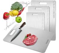 Titanium Cutting Board 2025 New Upgrade 100% Pure Titanium Cutting Boards for Kitchen - Double-Sided Food-Grade Chopping Board Non-Stick Durable and Easy to Clean (18 x 12 in)