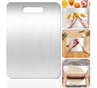 Titanium Cutting Board, 2025 New Upgrade 100% Pure Titanium Cutting Boards for Kitchen, Hygiene & Durability Non Stick Titanium Chopping Board, Double Sided Titanium Cutting Mat（34X23cm）
