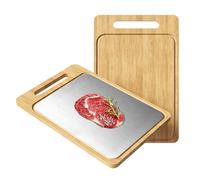 Titanium Cutting Board, Double Sided Medical-grade, Titanium/Bamboo wood Large Chopping Boards Cutting Pads for Meat, Vegetables and Fruits