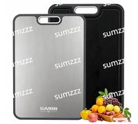 Titanium Cutting Board for Kitchen Double Sided Food Grade Pure Titanium and Wheat Straw PP Dishwasher Safe Easy to Clean Large Size 15”×10”