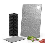 Titanium Cutting Board, Pure Titanium Chopping Boards for Kitchen, Double Sided Non Toxic Antibacterial Food-Grade Cutting Mat, Ideal Charcuterie Chopping for Meat, Hygiene Durable Dishwasher Safe