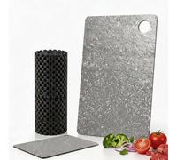 Titanium Cutting Board, Pure Titanium Chopping Boards for Kitchen, Double Sided Non Toxic Antibacterial Food-Grade Cutting Mat, Ideal Charcuterie Chopping for Meat, Hygiene Durable Dishwasher Safe