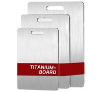 Titanium Cutting Board Set, 3 Pcs Upgraded Pure Titanium Cutting Boards for Kitchen, Double Sided Food Grade Non Stick Chopping Board for Cutting Meat Fruit Vegetable (S + M + L)