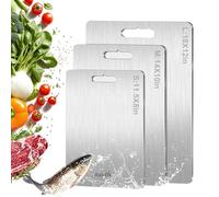 Titanium Cutting Board Set of 3,100% Pure Titanium Cutting Boards for Kitchen, 2025 New Double Sided Food-Grade Chopping Board for Cutting Meat Vegetable Fruit