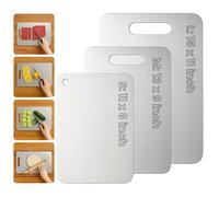 Titanium Cutting Board Set of 3, 2025 New Upgrade 100% Pure Titanium Cutting Boards for Kitchen, Hygiene & Durability Non Stick Chopping Board, 3Pcs Double Sided Cutting Boards (S+M+L)
