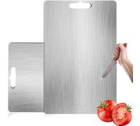 Titanium Cutting Board,Stainless Steel Cutting Board for Kitchen,304 Chopping Board Food-Grade for Meat,Fruit, Vegetables,Titanium Chopping Board,My Steel Cutting Board (18.11 * 11.8in)