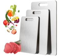 Titanium Cutting Board, Titanium Chopping Board UK, Double Sided Metal Chopping Boards for Kitchens, 100% Pure Titaniums Cutting for Meat, Vegetables, Fruits (M: 13.38 * 9.05in/23 * 34cm)