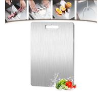 Titanium Cutting Board,Titanium Cutting Boards for Kitchen,100% Pure Titanium Cutting Boards,Double Sided Medical Grade Titanium Cutting Board Set,Durable,No Need Replace Frequently (25 * 36CM)
