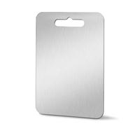 Titanium Cutting Board - Upgraded Thickened (0.08 in) Non-Deforming 100% Pure Titanium Cutting Boards with Non-Slip Pad, Food Grade Double-Sided Extra Large Cutting Boards (18 x 12 inch) (X-Large)