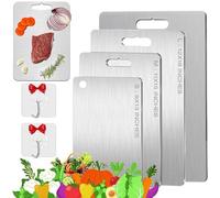 Titanium Cutting Board, Yamato Cutting Board, Titanium Chopping Board, Premium Titanium Cutting Board for Kitchen (Silver, L: 34x23 cm)
