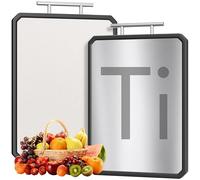 Titanium Cutting Board, Double Sided Cutting Board for Kitchen, 16 * 11 inch Dishwasher Safe Chopping Board, Titanium and Food-Grade Wheat Straw PP