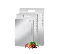 Titanium Cutting Boards Set of 3 for Kitchen, 100% Pure Cut Titanium Cutting Board, Double-Sided Food-Grade Charcuterie Chopping Boards Dishwasher Safe for Meat, Fruit & Vegetable