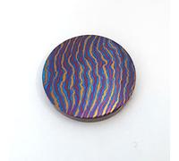 Titanium Damascus EDC Coin, Handmade Timascus Coin, Mokuti for Commemorative Collectors,Novelty Piece, Handicrafts, Niche Decorations, Pendant Gifts