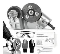 Titanium Drill Nibbler Sheet Metal Cutting Tool, 2026 New Sheet Metal Cutter Drill Attachment, Electric Drill Shears Attachment Cutter Nibbler for Iron White Sheet, Steel, Copper, Aluminum (1PC)