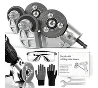 Titanium Drill Nibbler Sheet Metal Cutting Tool, 2026 New Sheet Metal Cutter Drill Attachment, Electric Drill Shears Attachment Cutter Nibbler for Iron White Sheet, Steel, Copper, Aluminum (2PCS)