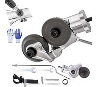 Titanium Drill Nibbler Sheet Metal Cutting Tool,Sheet Metal Cutter Drill Attachment with Adapter,Electric Shears Attachment Cutter for Cutting Iron, White Sheets, Steel, Copper, Aluminum (1PCS)