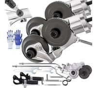 Titanium Drill Nibbler Sheet Metal Cutting Tool,Sheet Metal Cutter Drill Attachment with Adapter,Electric Shears Attachment Cutter for Cutting Iron, White Sheets, Steel, Copper, Aluminum (2PCS)