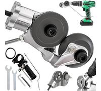 Titanium Drill Nibbler Sheet Metal Cutting Tool, Sheet Metal Cutter Drill Attachment with Universal Adapter, Electric Drill Metal Shears for Cutting Steel, Aluminum (1Pc)