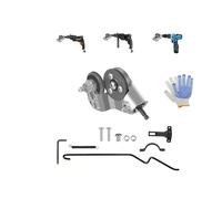 Titanium Drill Nibbler Sheet Metal Cutting Tool, Universal Electric Drill Attachment for Cutting Steel, Aluminum, Copper, Iron - Includes Adapter and Wrenches