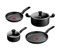Titanium Essential 4pc Set: Saucepan 16 cm with lid, Stewpot 24 cm with lid, Frying Pans 20/28 cm, High-Performance Non-Stick Coating, excluding Induction, B941S444